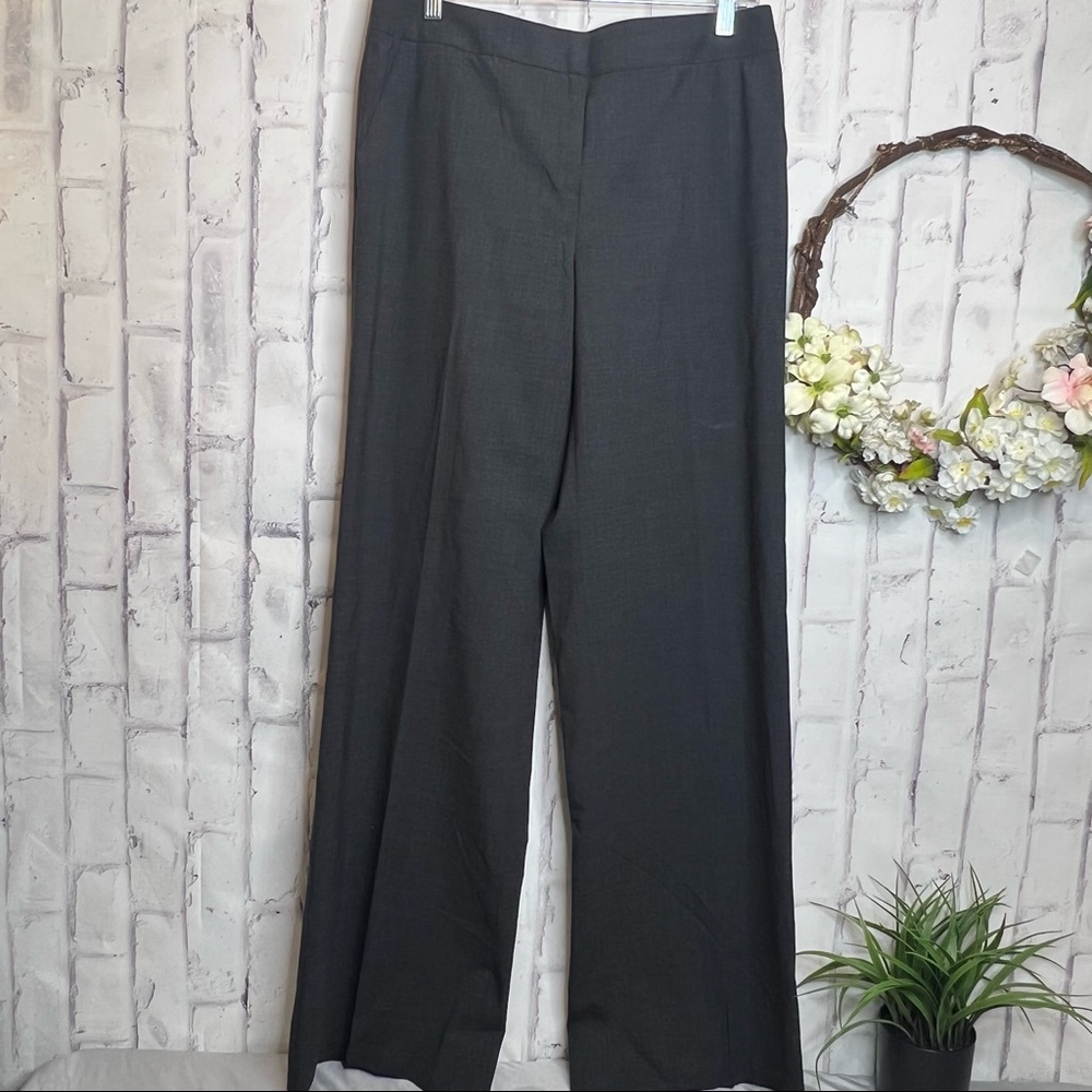 LAFAYETTE 148 Gray Wide Leg Trouser EUC